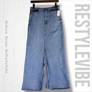 KENSIE JEANS Women’s Size 2/26 Skirt Denim Jean MAXI Style NWT Front Slit